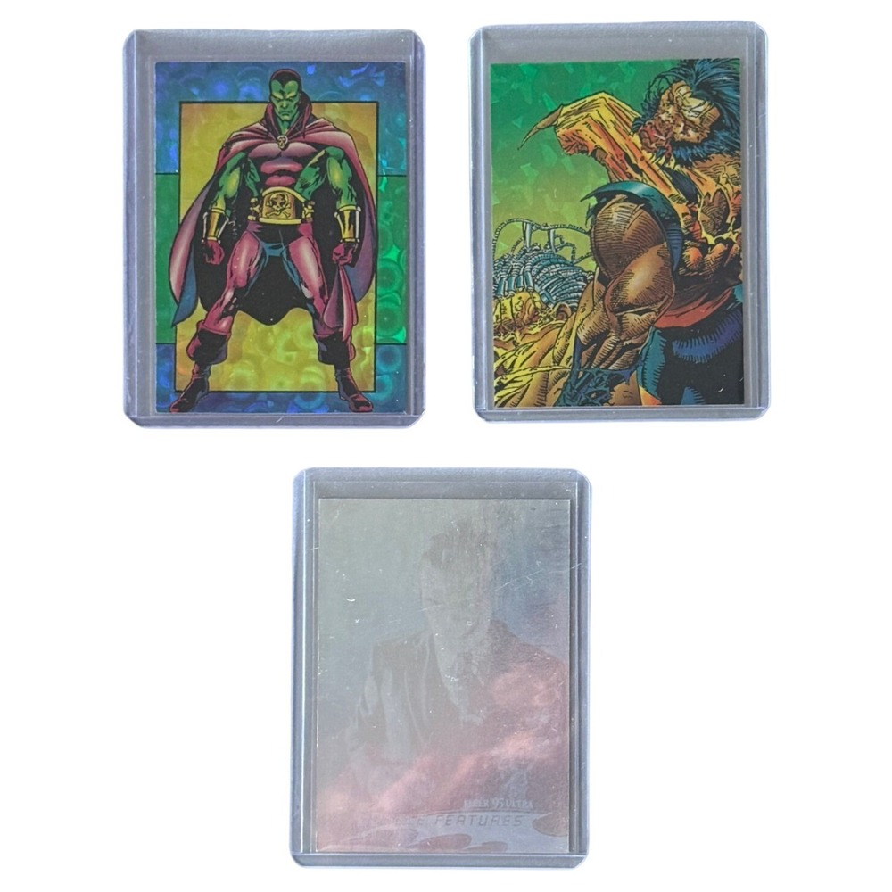 Marvel DC Trading Card Lot Wolverine Drax Two-Face Prism Hologram Vintage 92-95